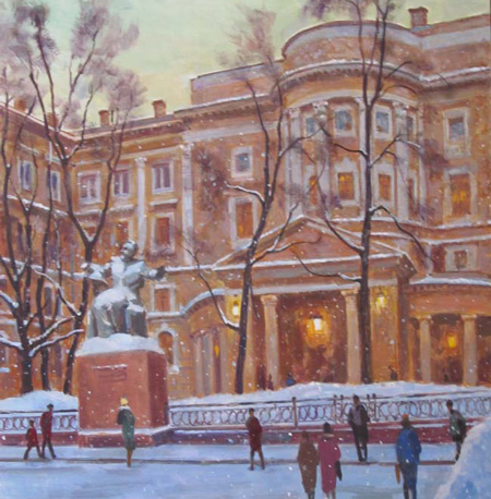 Перед концертом. Большой зал Консерватории - хужожник Лаповок Владимир Абрамович Перед концертом. Большой зал Консерватории - хужожник Лаповок Владимир Абрамович